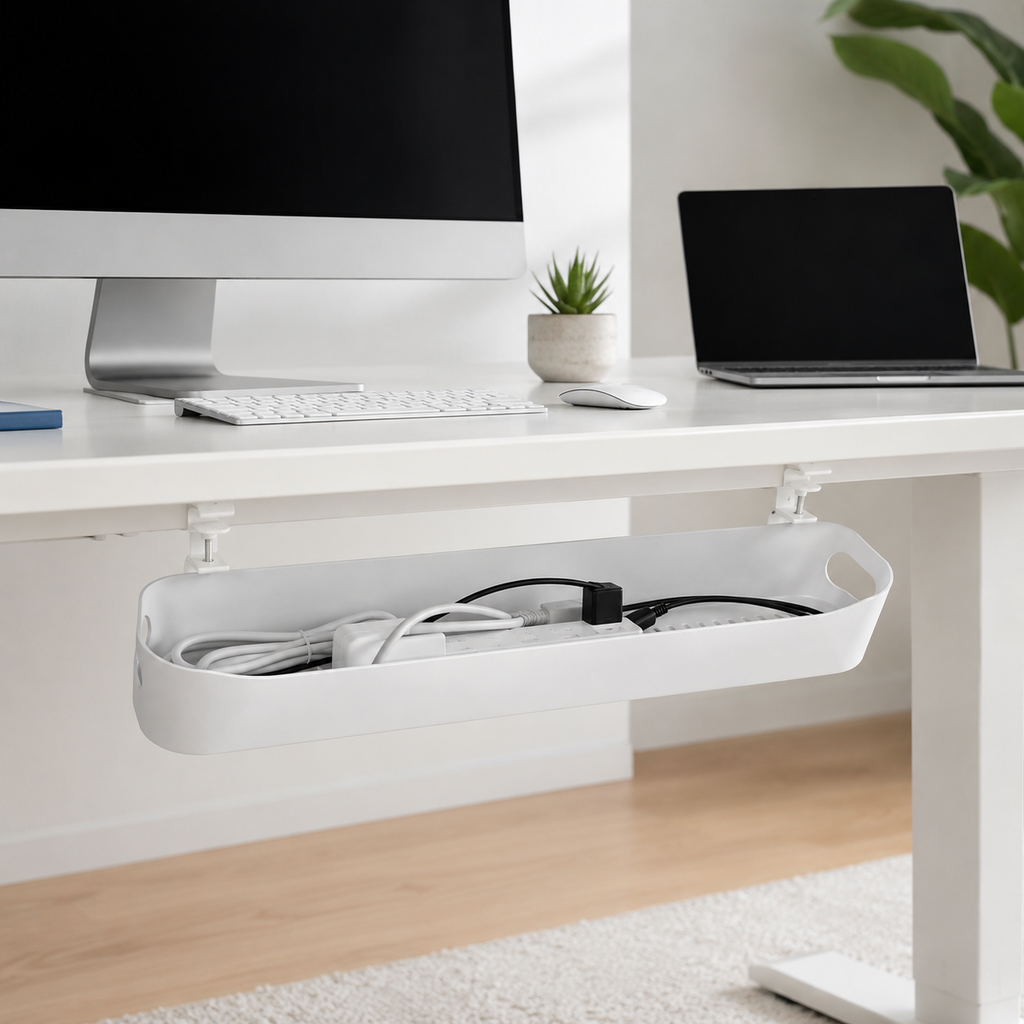 Under-Desk Cable Management Tray
