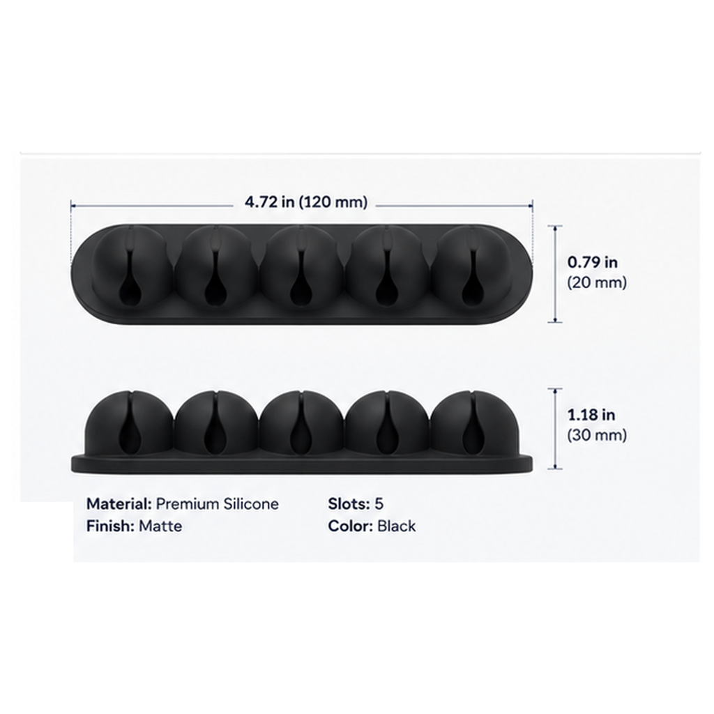 Silicone Cable Organizer Clips