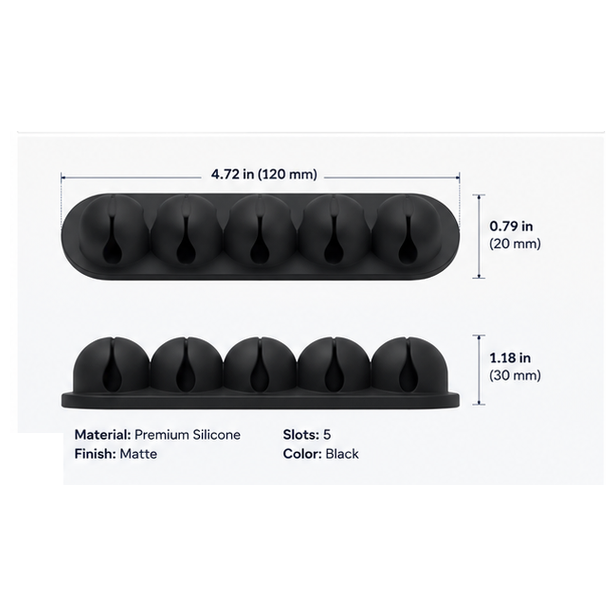 Silicone Cable Organizer Clips
