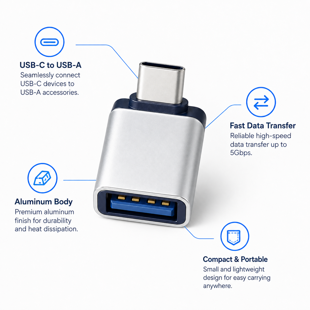 USB-C to USB-A Adapter