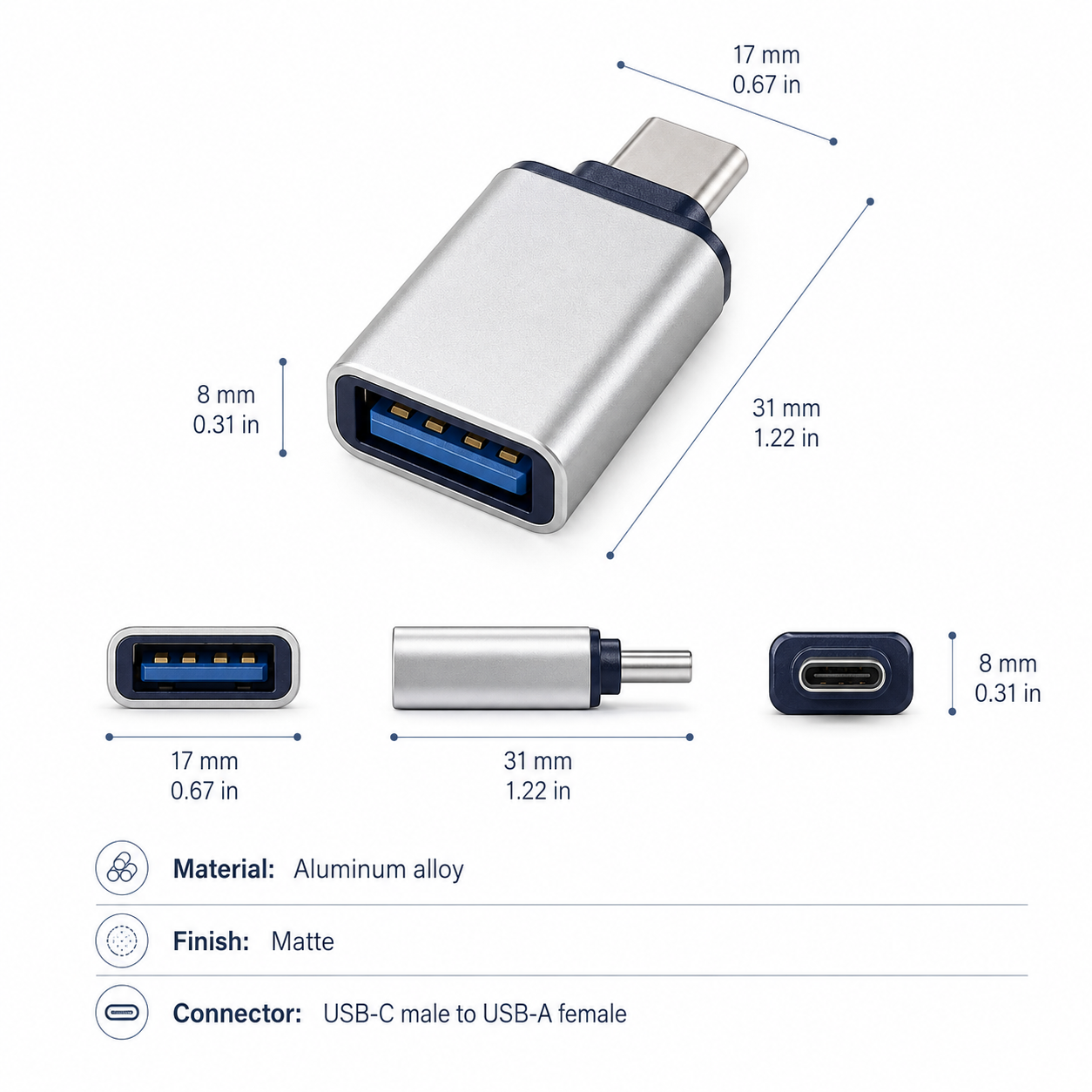 USB-C to USB-A Adapter
