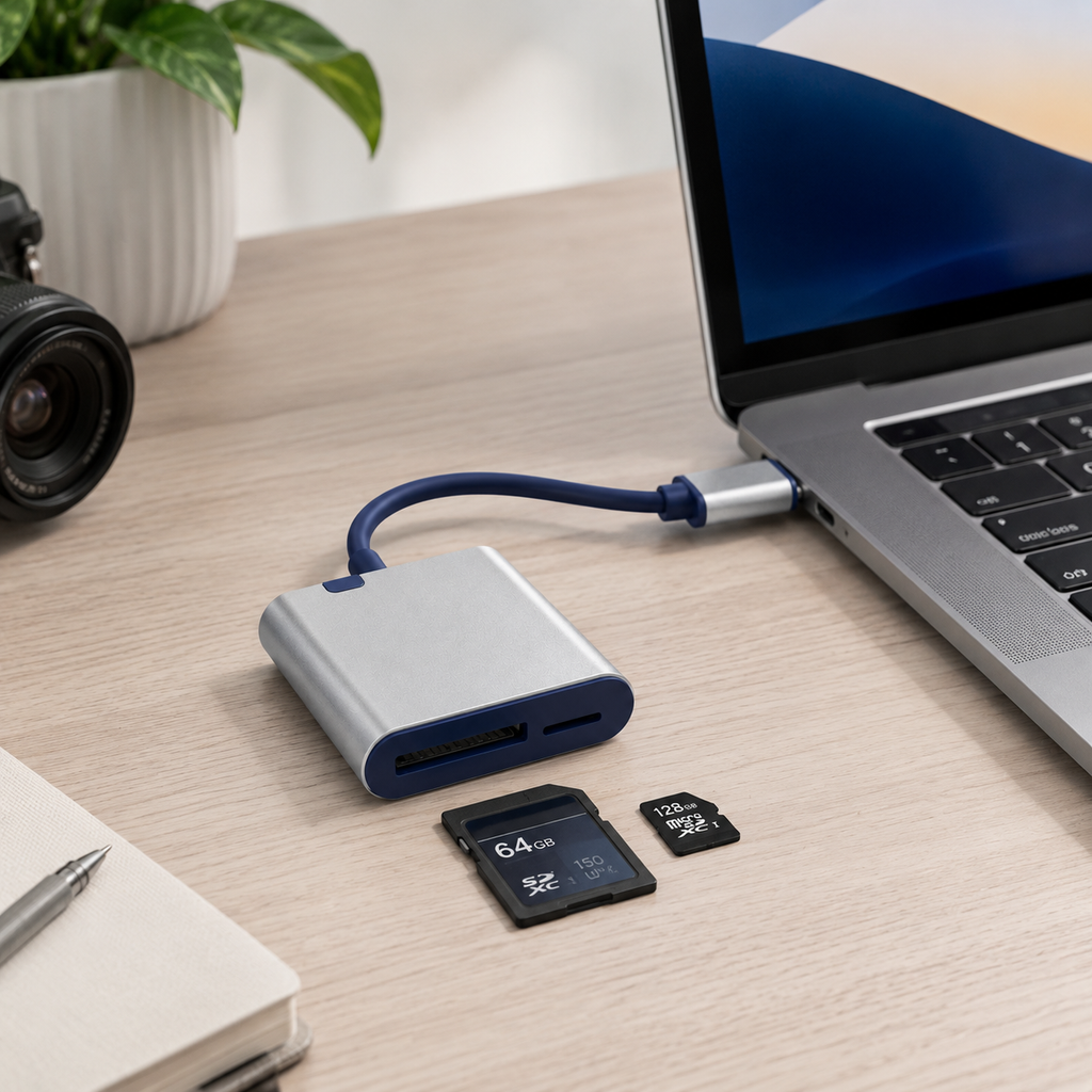 USB-C SD and microSD Card Reader